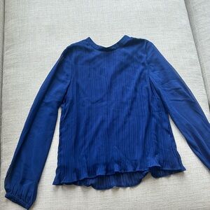 Vero Moda blouse with sheer sleeve, S, rear eyelet closure